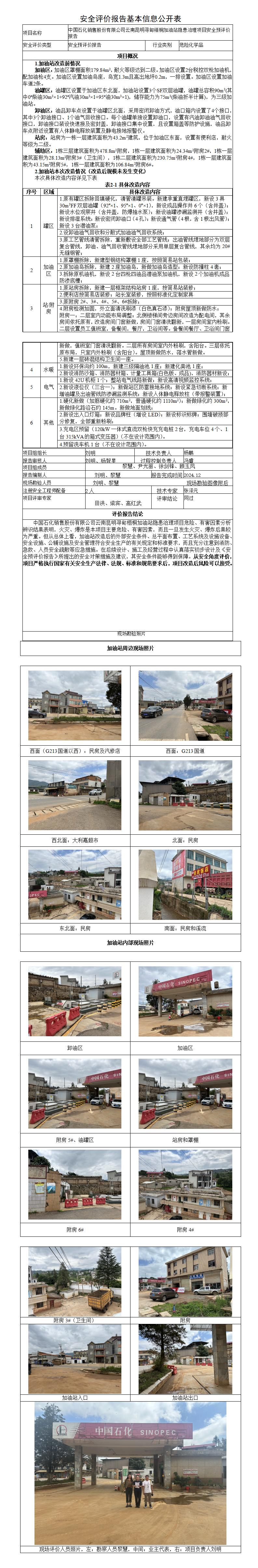 安全评价报告基本信息公开表（梧桐）