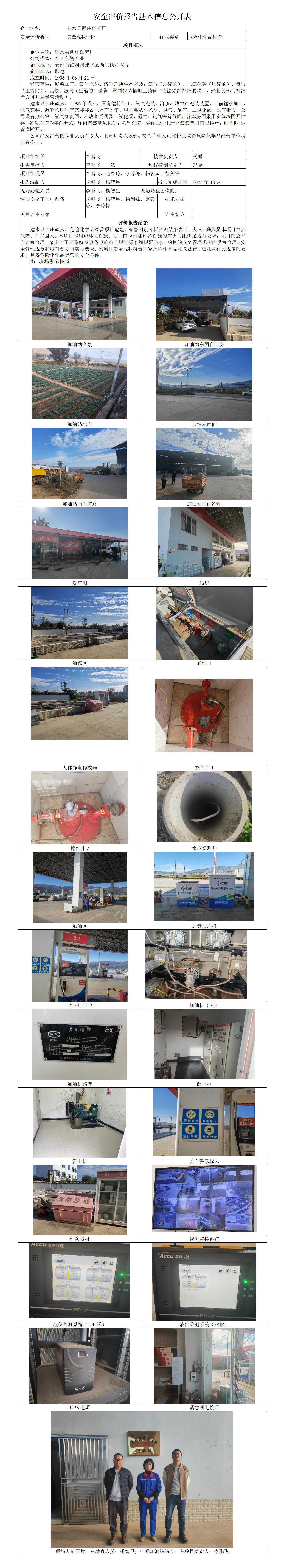 基本信息公开表（建水县西庄碳素厂现状）